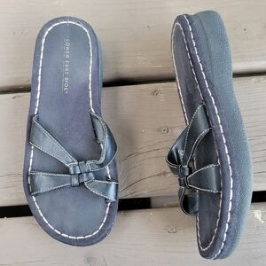 Vintage 90s y2k Lower East Side Chunky Lug Sole Jammer Platform Slide Sandals